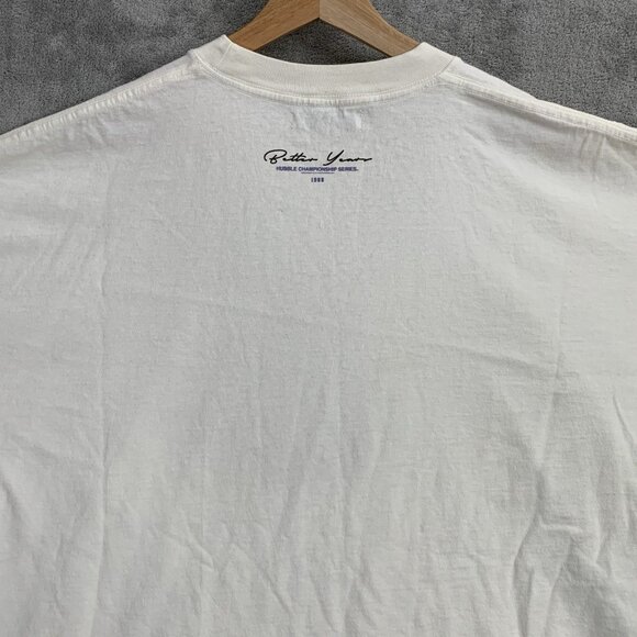 Hubble Studios Shirt Men XL Los Angeles Lakers Back To Back Champions Cream Tee - Picture 8 of 8